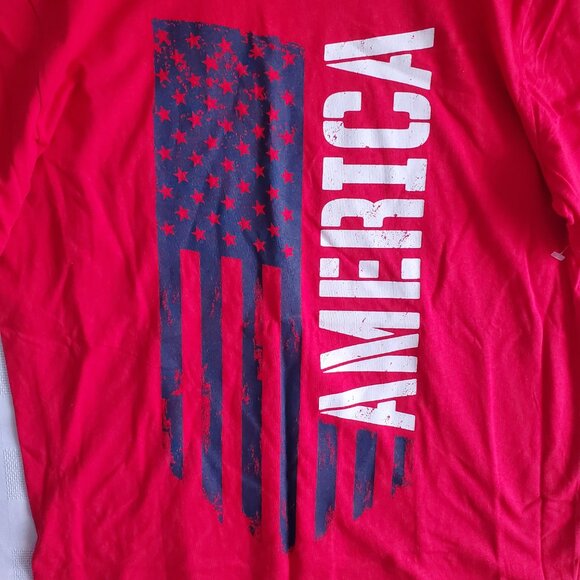 Men's AMERICA T Shirt US Flag Patriotic Pride Celebration Bruce Springsteen - Picture 3 of 6